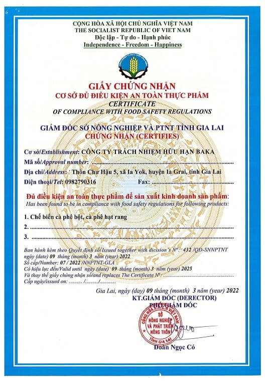 certificate